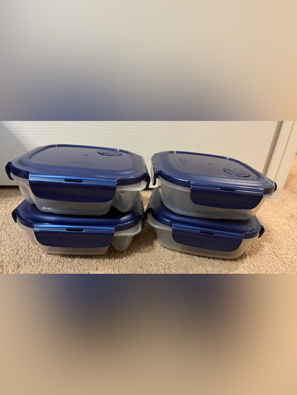 Durable Blue Lock n Lock Locking Food Storage Containers - Set of 4